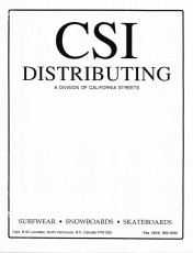 CSI Cal Streets Industries Catalog without sticker