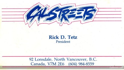 cal streets rick tetz card