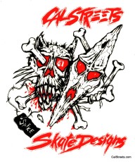 Cal Streets Skate Designs Skull only